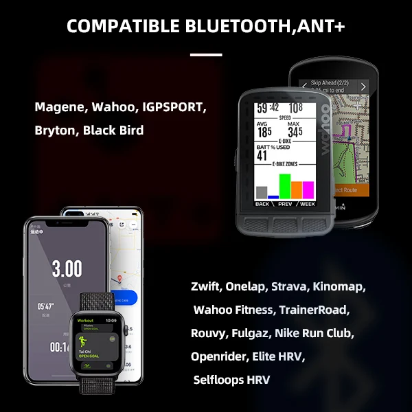 Magene  Waterproof 1000h Battery Life Split Chest Strap Accurate Smart Heart Rate Monitor Compatible Smart Watch and Apps