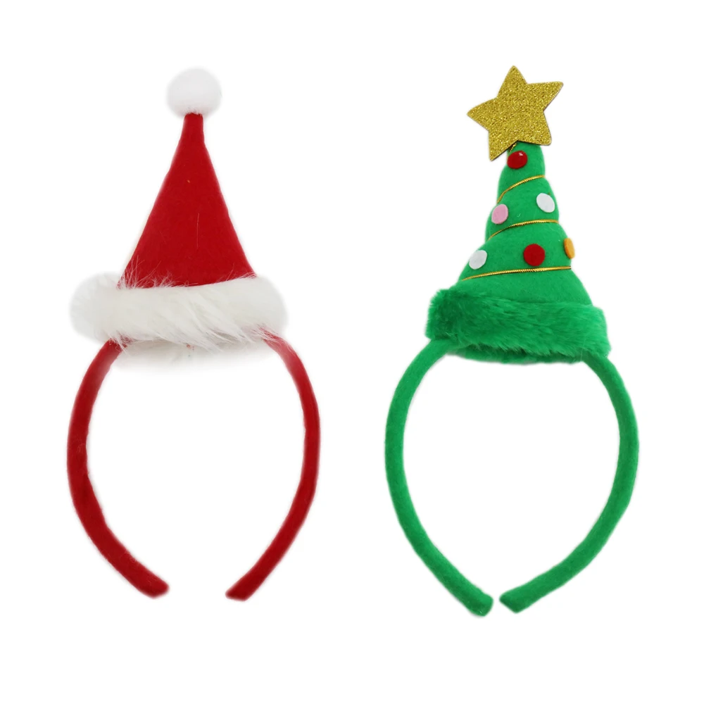 santa hat and xmas tree hairband xmas gift christmas holiday party decoration christmas headband suit