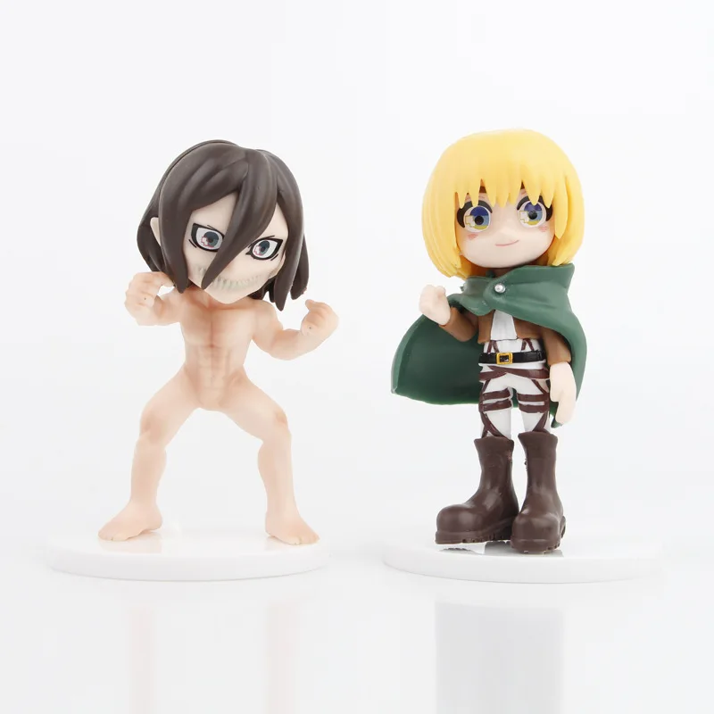 Wholesale Cartoon 6 PCS Attack on Titan Action Figure Set