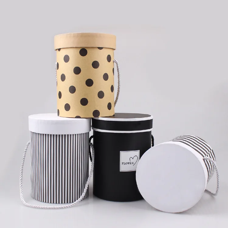 
Luxury Design Wholesale Custom Cylinder Flower Gift Box Beauty Paper Round Flower Box 