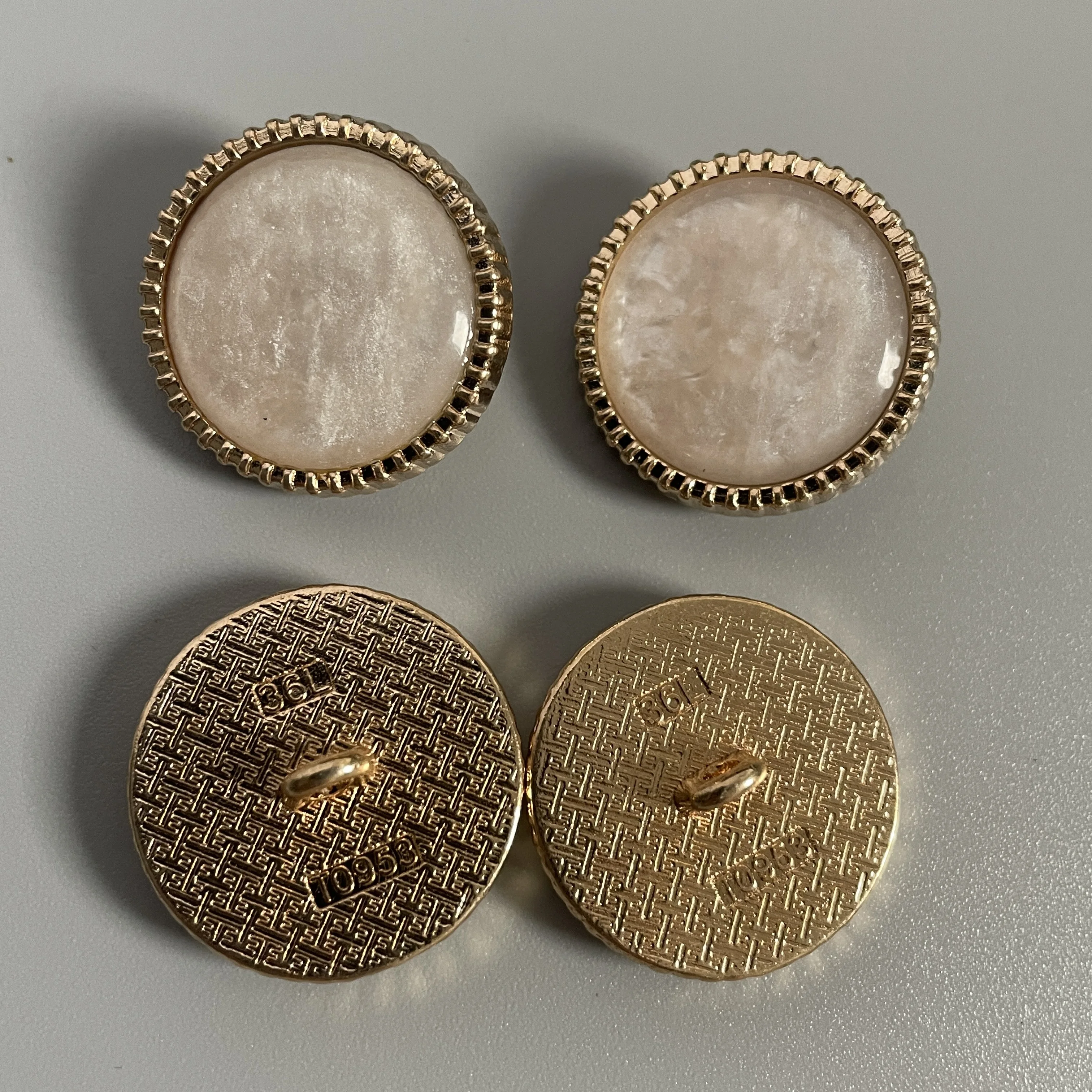 High Quality Custom Logo Embossed Metal Jeans Button For Clothes