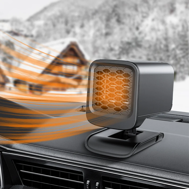 2 In 1 Heating Cooling Adjustable Car Fans Cigarette Lighter Plug Portable 12v 120w Windshield Defogger Defroster Car Air Heater