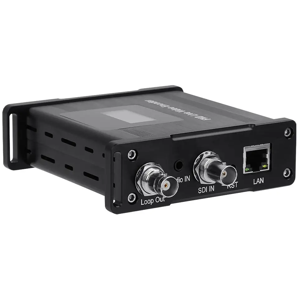 Unisheen HEVC H.265 H.264 SD HD 3G SDI to IP Live Streaming Video Encoder SRT RTMP m3u8 Broadcast Streamer with Display