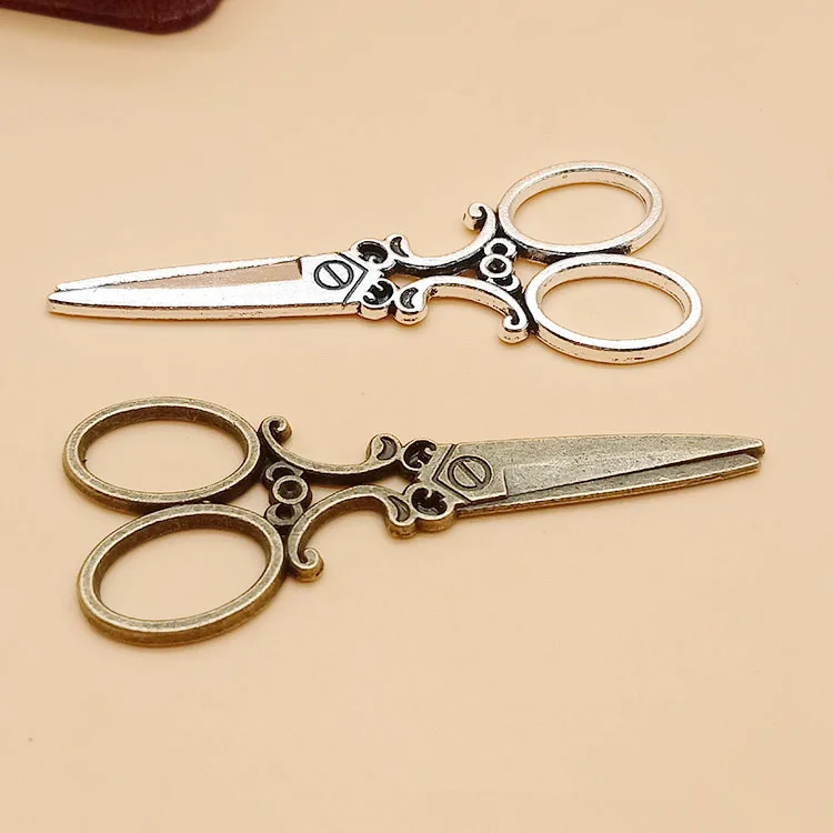 Antique Silver tone/Antique Bronze Hollow Scissors Pendant Charm/Finding  Bracelet Necklace Charm  DIY Accessory Jewelry Making