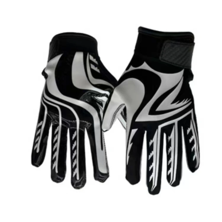 OEM Services Style non slip grip PU leather American Football Gloves for sale