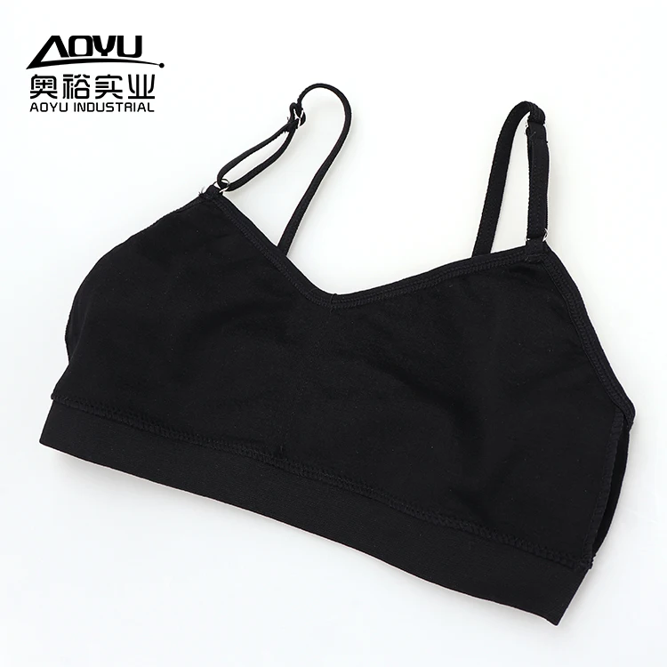 New Arrival Fitness Yoga Running Cropped Top Children Sports Wear Gym Solid Tank Tops Athletic Bras Young Girls Sports Bra