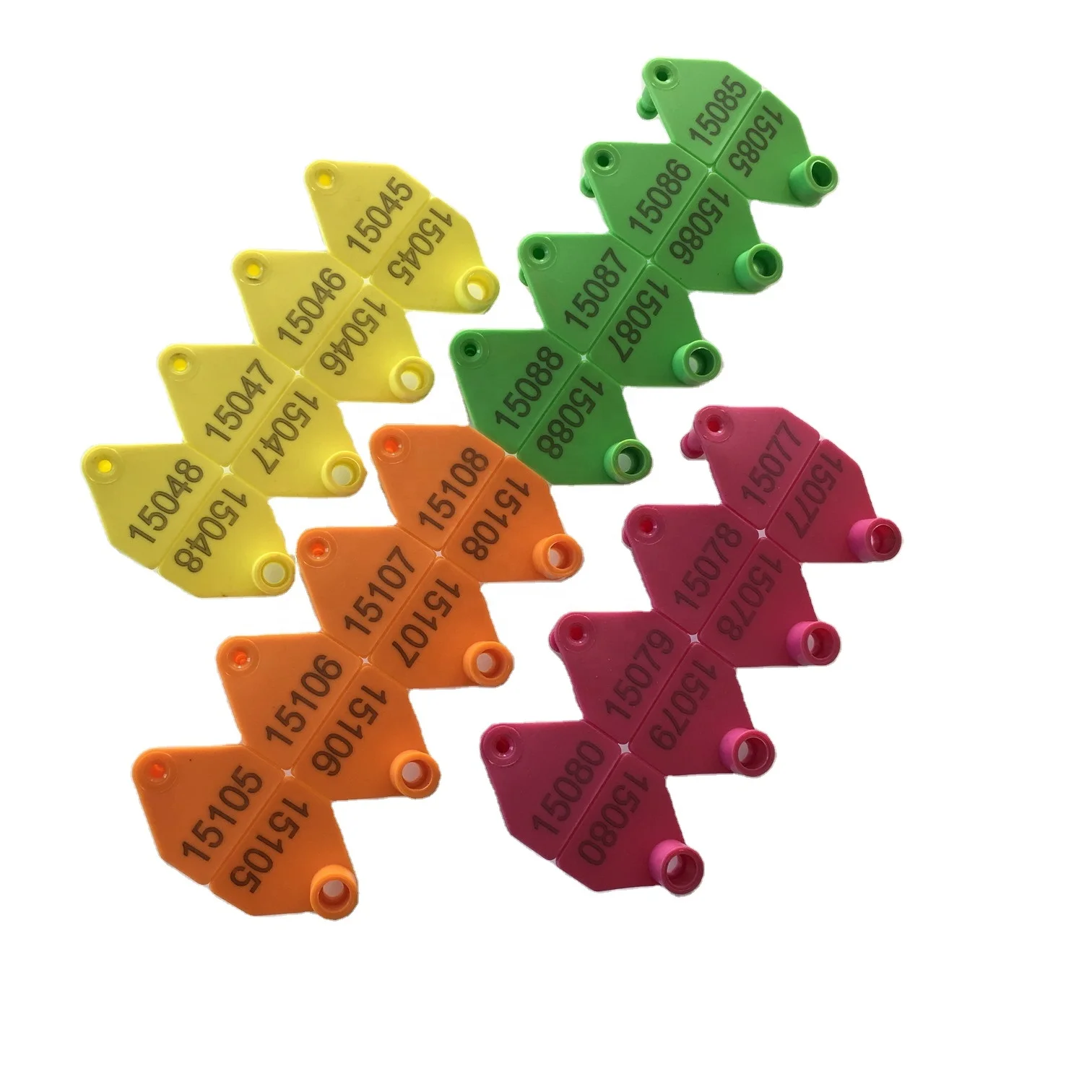 yellow connected Pig ear tag animal ear tag