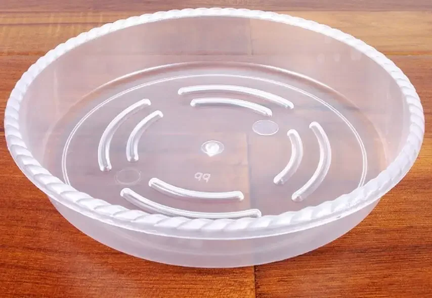 Wholesale Durable Round Garden Clear Plant Saucers Clear Thick Plastic Heavy Duty Sturdy Plant Saucer Drip Trays Indoor Outdoor