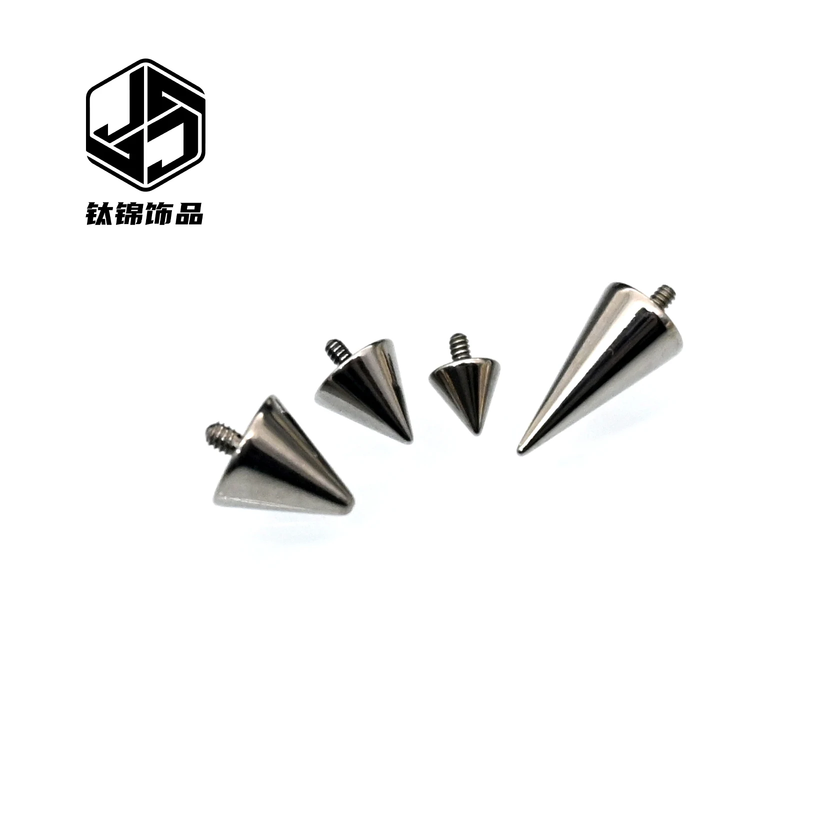JT ASTM F136, титановые накладные ногти для губ, ушные ногти, ногти для языка, запасные заостренные конусные бусины, 16 г, 14 г, ювелирные изделия для пирсинга