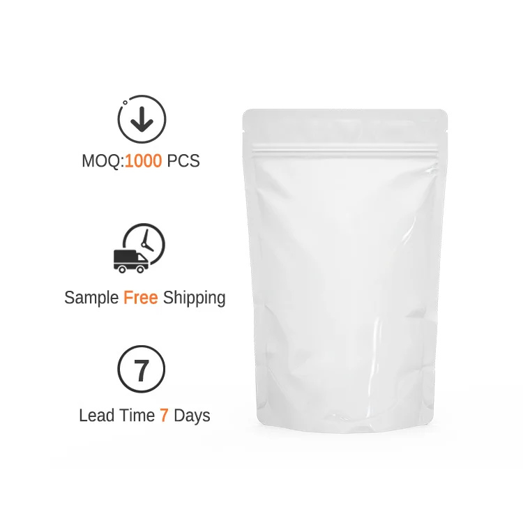 In Stock custom stand up coffee packaging kraft paper Pouches zipper bag printing