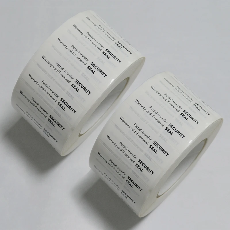 White Matt OPEN VOID Paper Label with Residue Total Transfer
