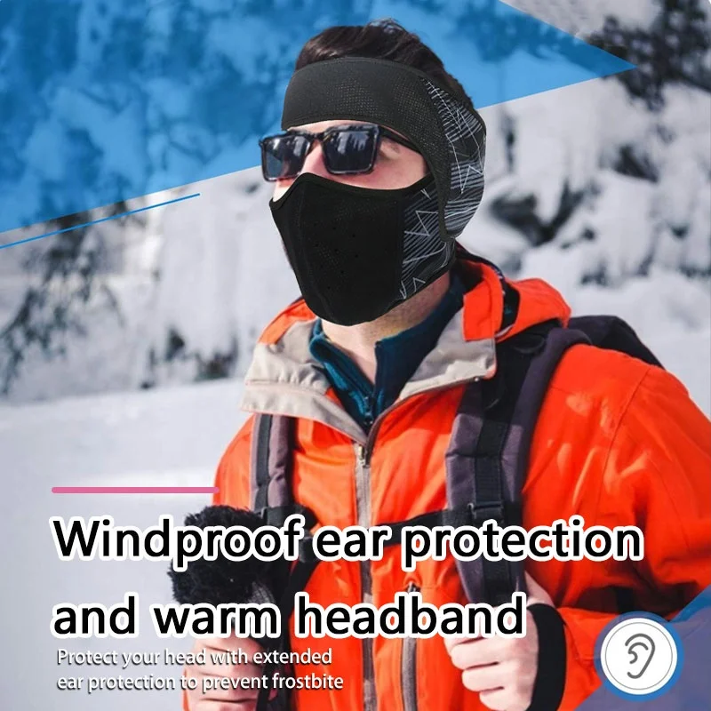 Wholesale Ski Motorcycle Unisex Windproof Logo Running Headband Sport Winter Ear Warmer Headband Custom for Women  for Cold
