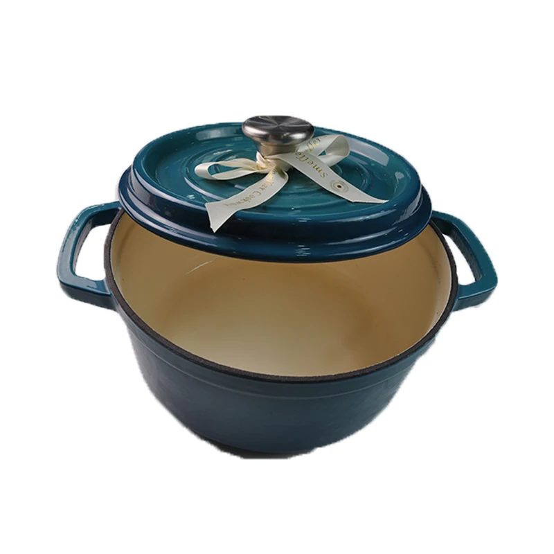 Eco-friendly Home cast iron enamel casserole available in custom color sizes Dutch pot Speed trading soup pot