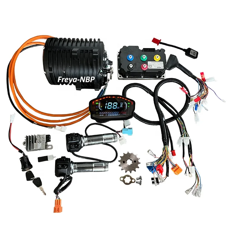 QS mid drive motor  72V3000W 138-C  70H V3 72V 100kmph Mid Drive Motor  Motorcycle harness wiring fardriver