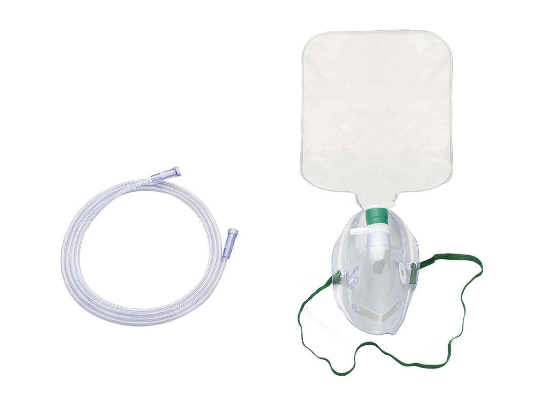 Oxygen mask Non-rebreathing mask with bag Medical Grade PVC Disposable
