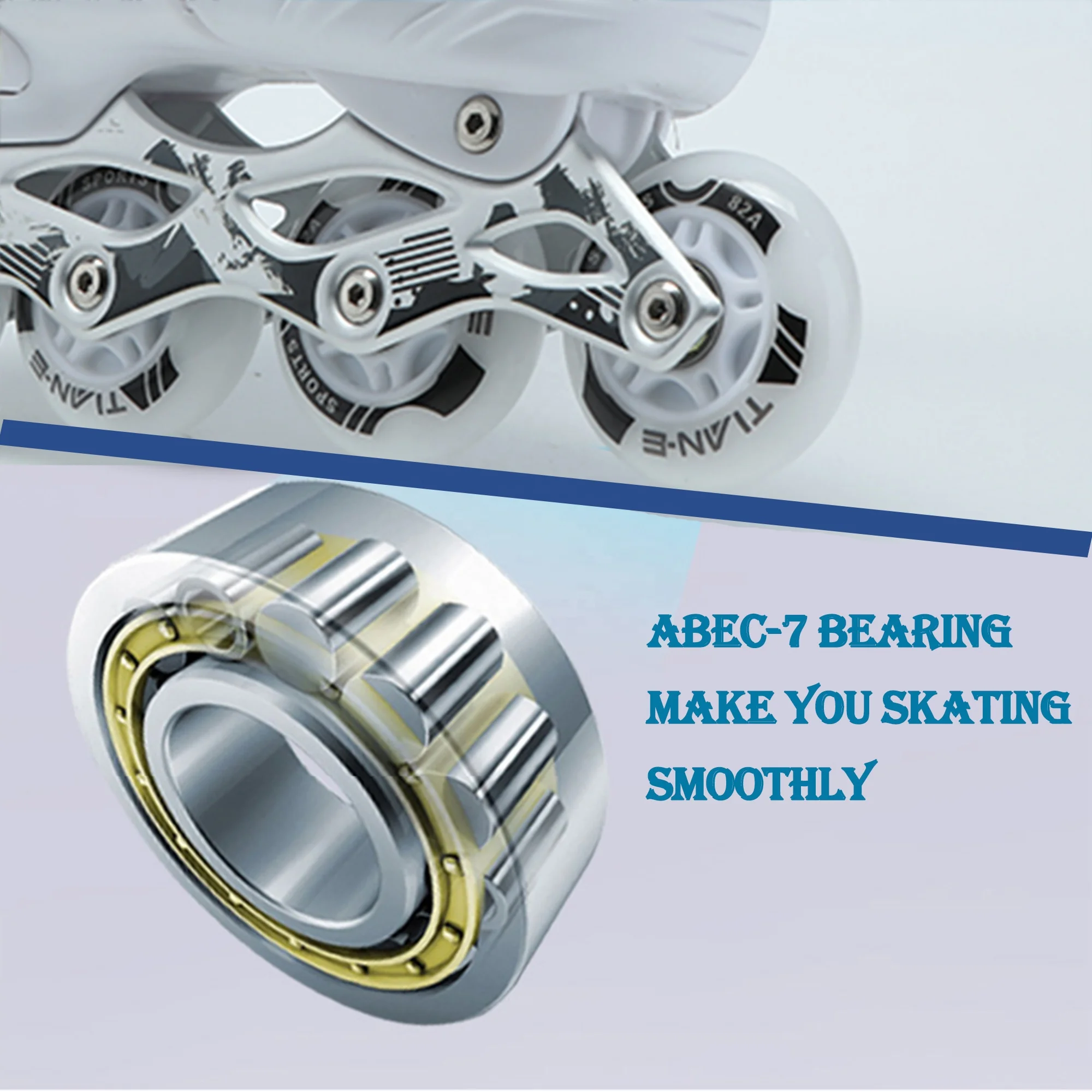 Adult Inline Skates Professional Adjustable Size PP Shell Roller Skates Shoes with 4 wheels Outdoor Flashing Skating