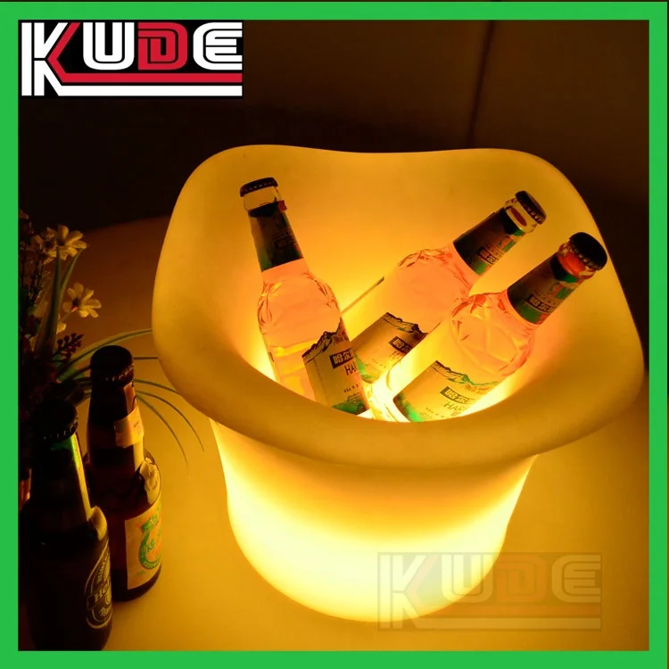 Stylish design waterproof bar nightclub beer cooling light up wine ice bucket LED ice bucket