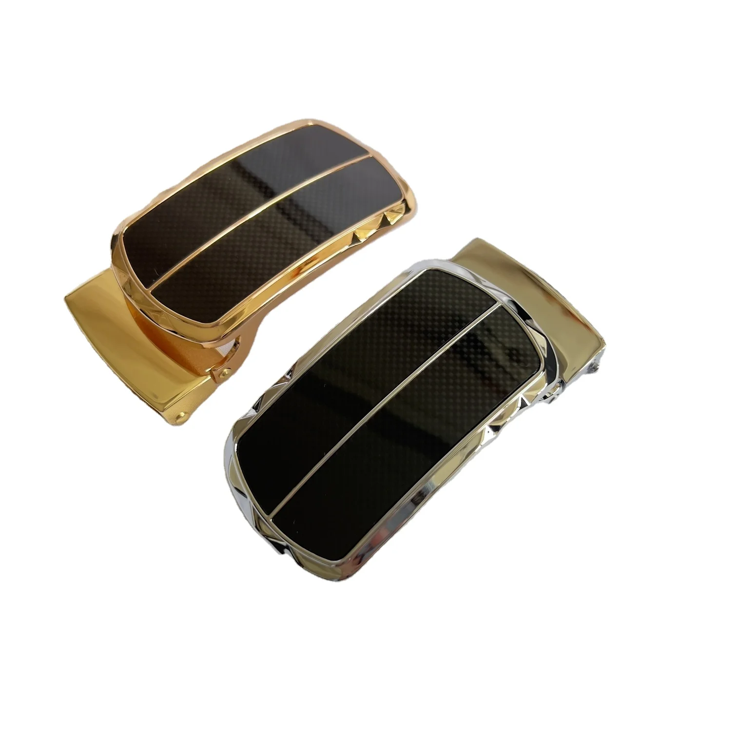 Plaque Press Buckle for Men Custom Design Buckle in Black Can add Logo