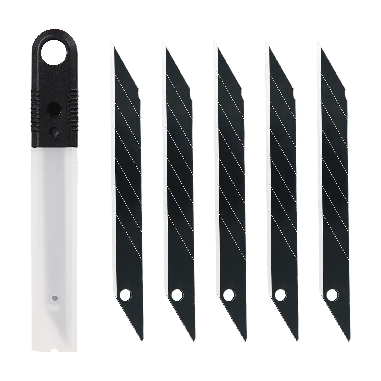 JS Cutter Blades Multi-purpose 0.38mm Utility Blade 9MM Black Color Stationery Knife Replacement