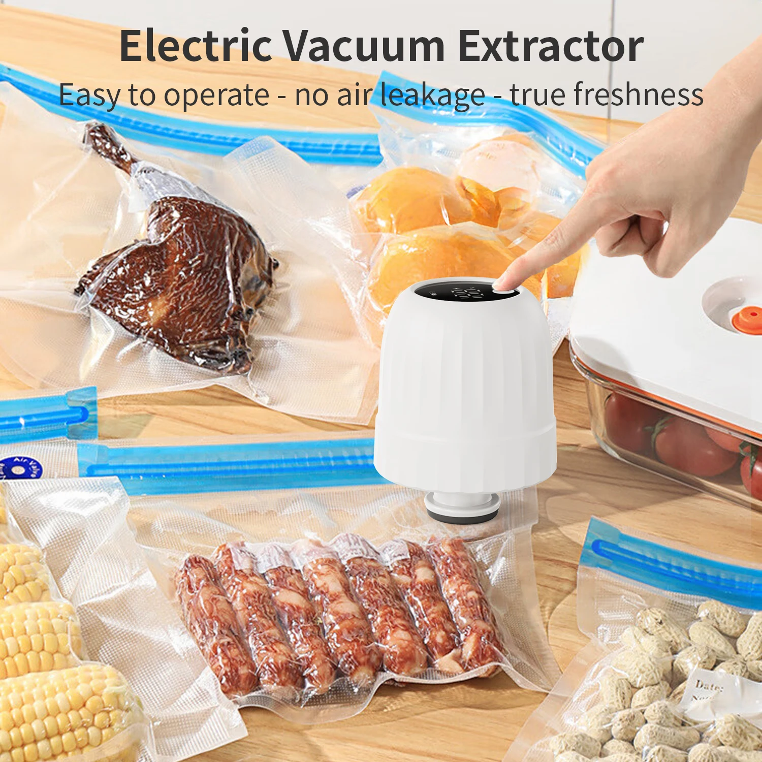 Kitchen Accessories Portable Cordless Automatic Vacuum Bag Sealer or Packing Machine Electric Mason Jar Vacuum Food Sealer Kit