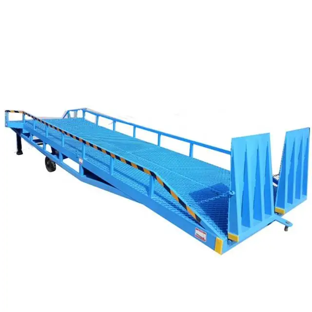 12T Outdoor Customized Mobile Hydraulic Movable Dock Ramp For Container Forklift Landing With controller Dock Yard