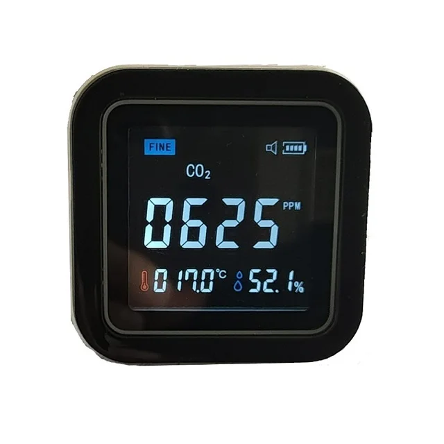 Indoor air quality monitor desktop carbon dioxide gas co2 meter detector temperature humid co2 monitor