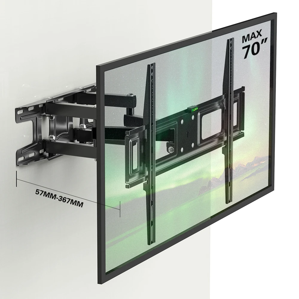 CHARMOUNT Full Motion Swivel Tv Wall Mount Max VESA 600*400mm Movable Tv Wall Mount