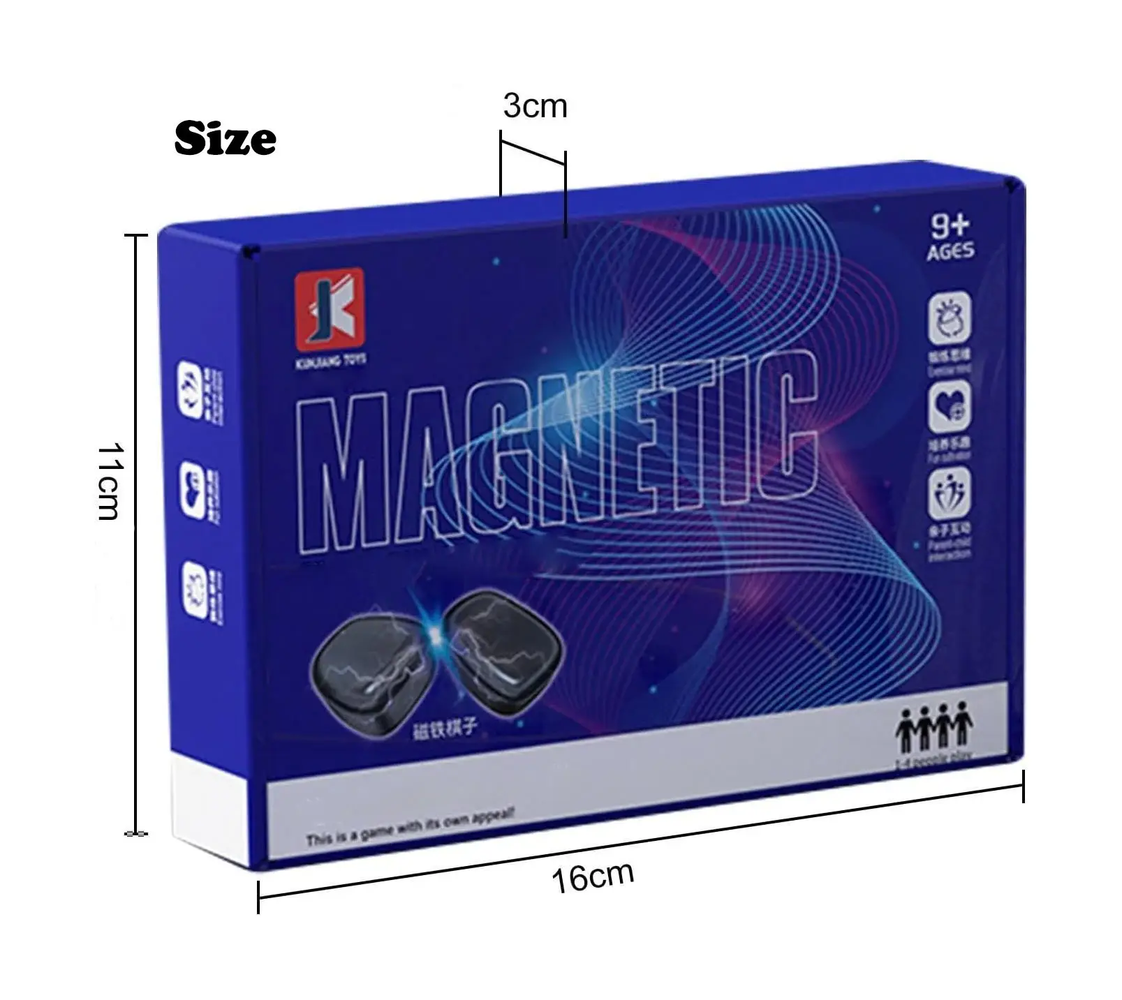 Magnetic effect chess Board Game Children toy thinking logic training magnetic chess for Family interactive board game