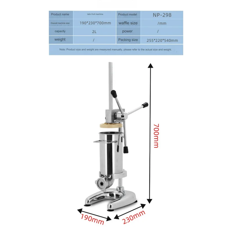 High Quality Manual Churros Machine Spanish Churros Maker Churros Filler Machine on Sale