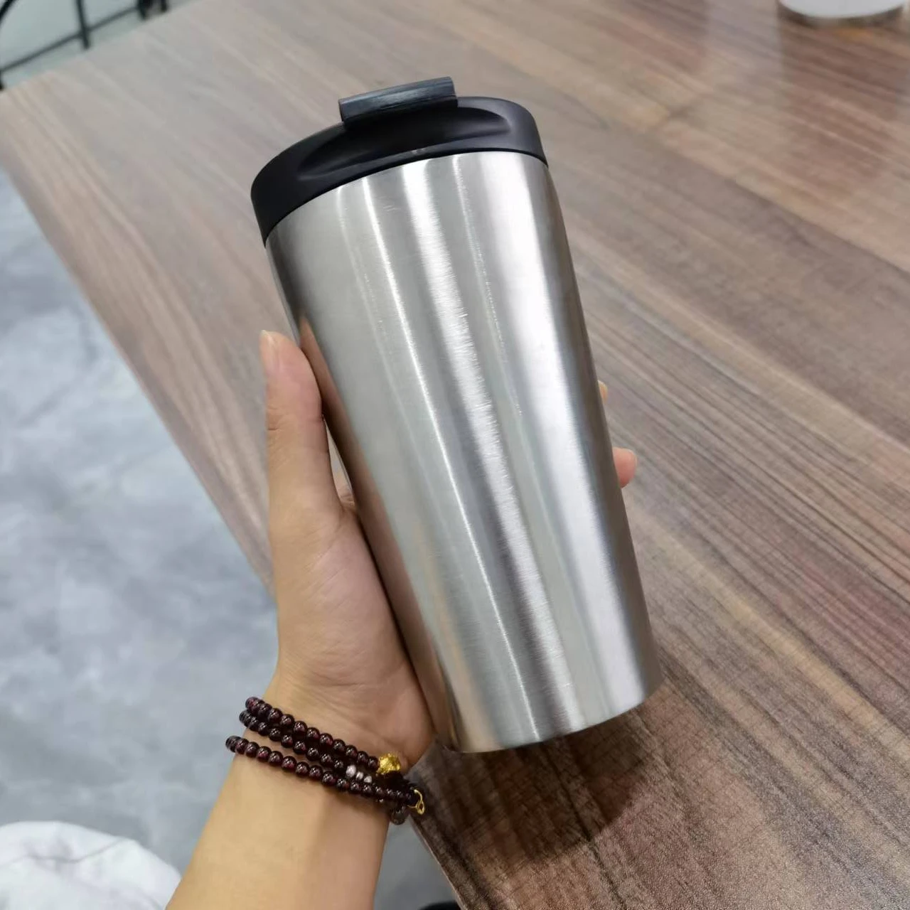 12oz Coffee Mugs Stainless Steel Vacuum Flask Customized Available Water Cup Coffee Thermos for Office with Lid