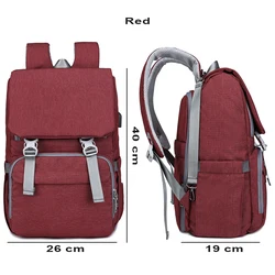 Multifunctional organizer waterproof luxury diaper bag with changing station usb oxford backpack baby diaper bags for mother