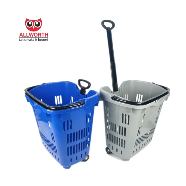 Hot Sell Grocery Store High Quality Portable With Handles PP Plastic Shopping Basket