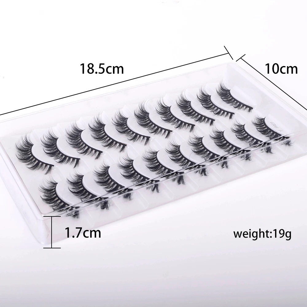 Yiernuo 10 pairs faux cils short natural lashes vendor Qingdao factory price China 3d Silk eyelashes wholesale