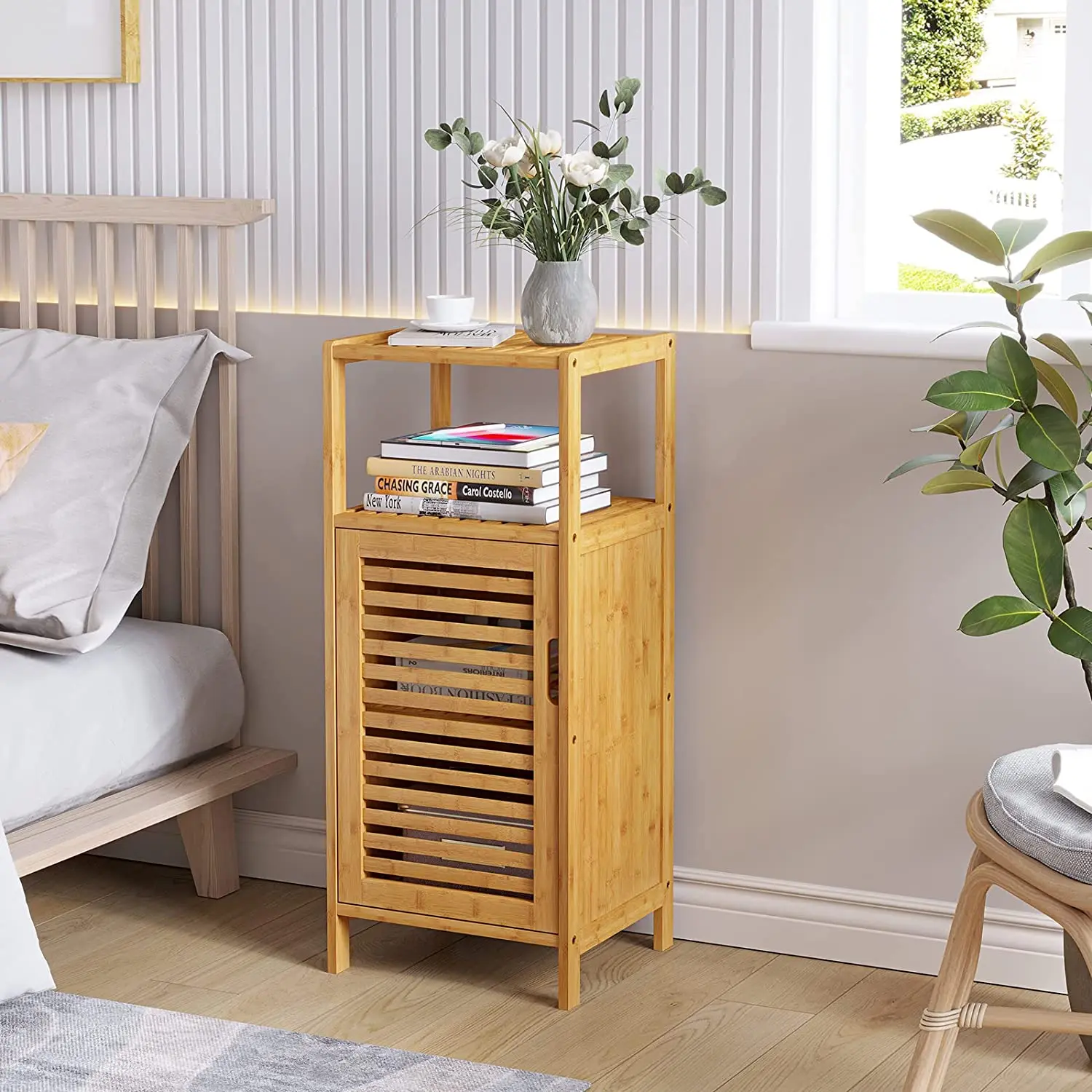 Home Furniture 2 Tier Wooden Bathroom Shoe Paraffin Block Outdoor Modern Bamboo Storage Cabinet With Drawers Lock Tall Door