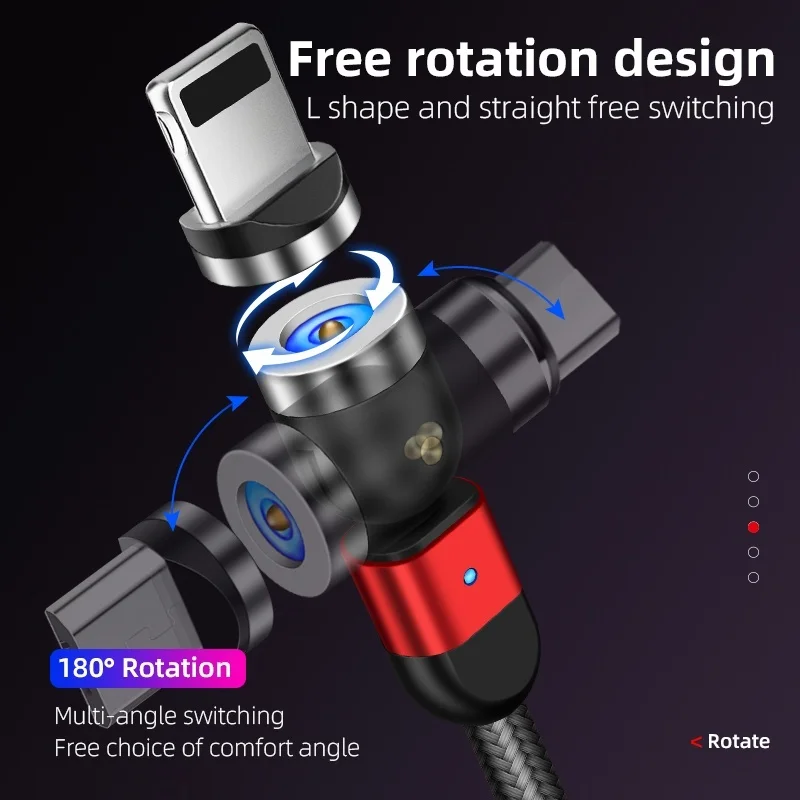 
Magnetic phone cable L Shape and Straight Use mobile phone charger cable 