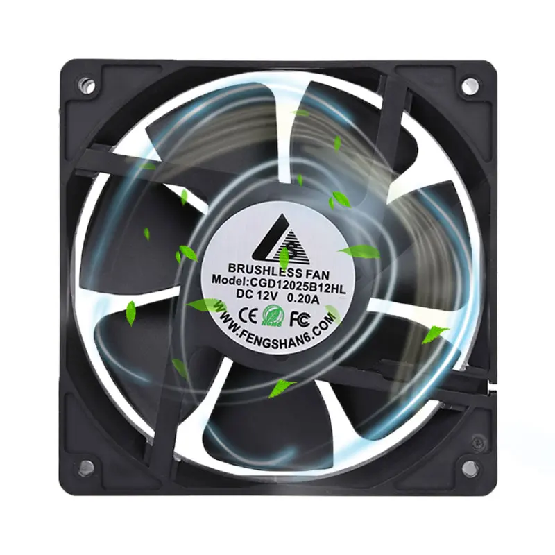 Axial Flow Fans Dc 120mm 12025 120x120x25mm FG RD 3 Pin Super air Speed Industrial Fan