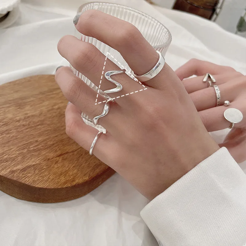 925 Silver Non-fading Adjustable Finger Ring High Quality Jewelry Ladies Sterling Silver Rings