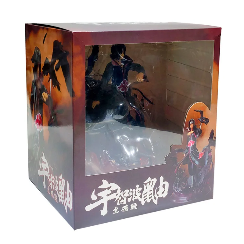 Оптовая продажа аниме Akatsuki Uchiha Itachi статуя ворона из ПВХ
