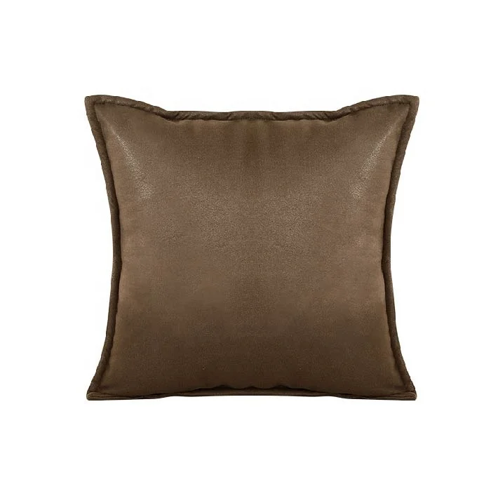 bronzed suede silver lumbar pillow floral embroidery fake leather cushions soft technology fabric striped pillow cover
