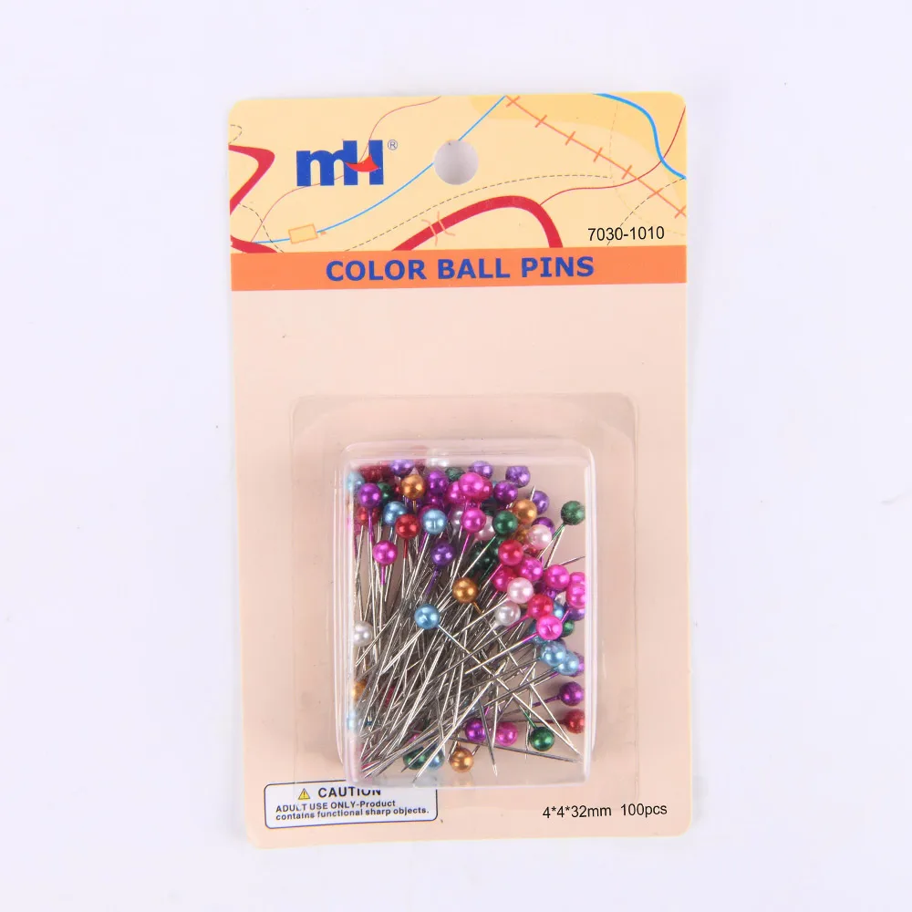 Color Ball Pins Pearl Needles Straight Quilting Pins Round Pearl Head Pins for Sewing