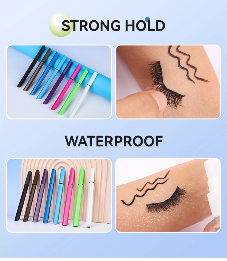 8 Colors Eye Makeup Eyeliner Stamp Longlasting Waterproof Eye Liner Pencil