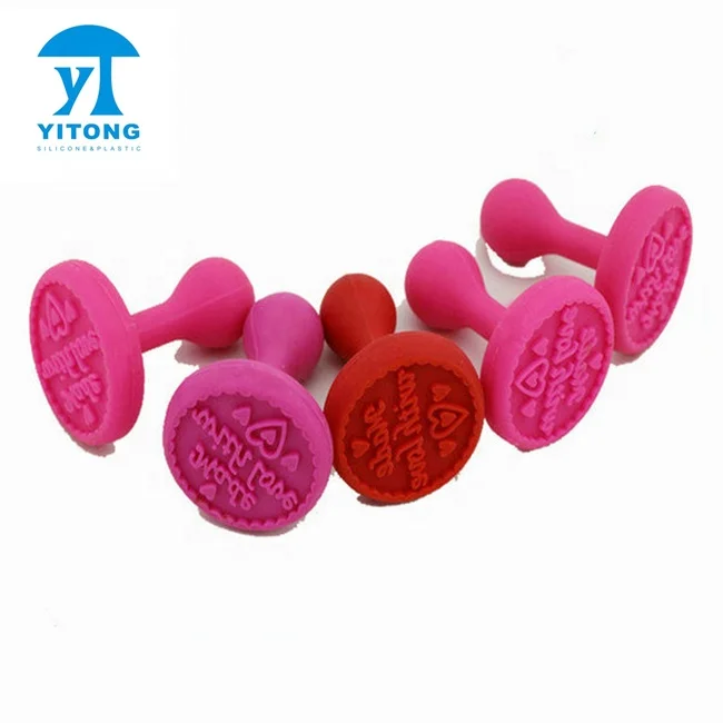 Customized Food Grade Silicone 3D Biscuit Stamp, Homemade DIY Silicone Baking Decorating Cookie Stamp Mold Kitchen Baking Tools