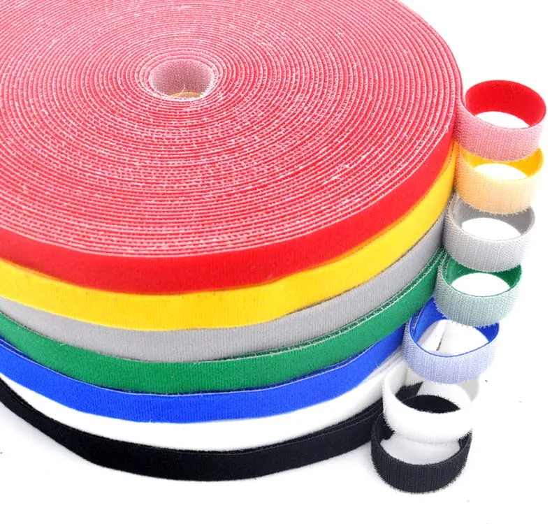 Black Hook and  Loop  Wire Organizer Straps Tapes-Reusable Cable Ties