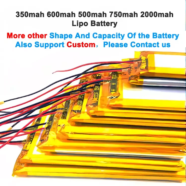 OEM ODM 3.7V 7.4V 11.1V 150mah 280ah 600mah 5000mah 20000mah lipo battery cell Rechargeable li ion Lithium polymer battery