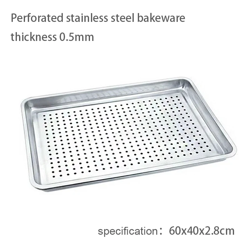 Bakery rectangular cake pan bakeware oven tray baking Perforated stainless steel pan