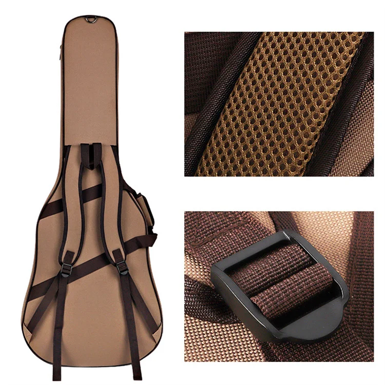 Custom Nylon Oxford 34/36/39/41/42 Inch Gig Bag Waterproof Instrument Backpack with Foam Padded Acoustic Guitar Case