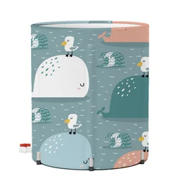 Indoor 1 year old swim pool Outdoor travel portable child inflated bathtub inflatable baby foldable whale blue bath tub