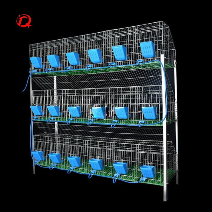 24 cell  H type hot dip galvanized wire mesh indoor rabbit cage layer automatic rabbit cage supplies