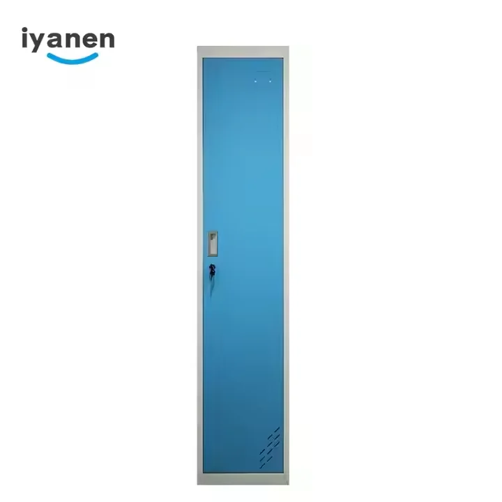 2024 Modern Steel Vertical Single Door Storage Clothes Wardrobe Locker Cabinet New Commercial Office Furniture Price Concessions
