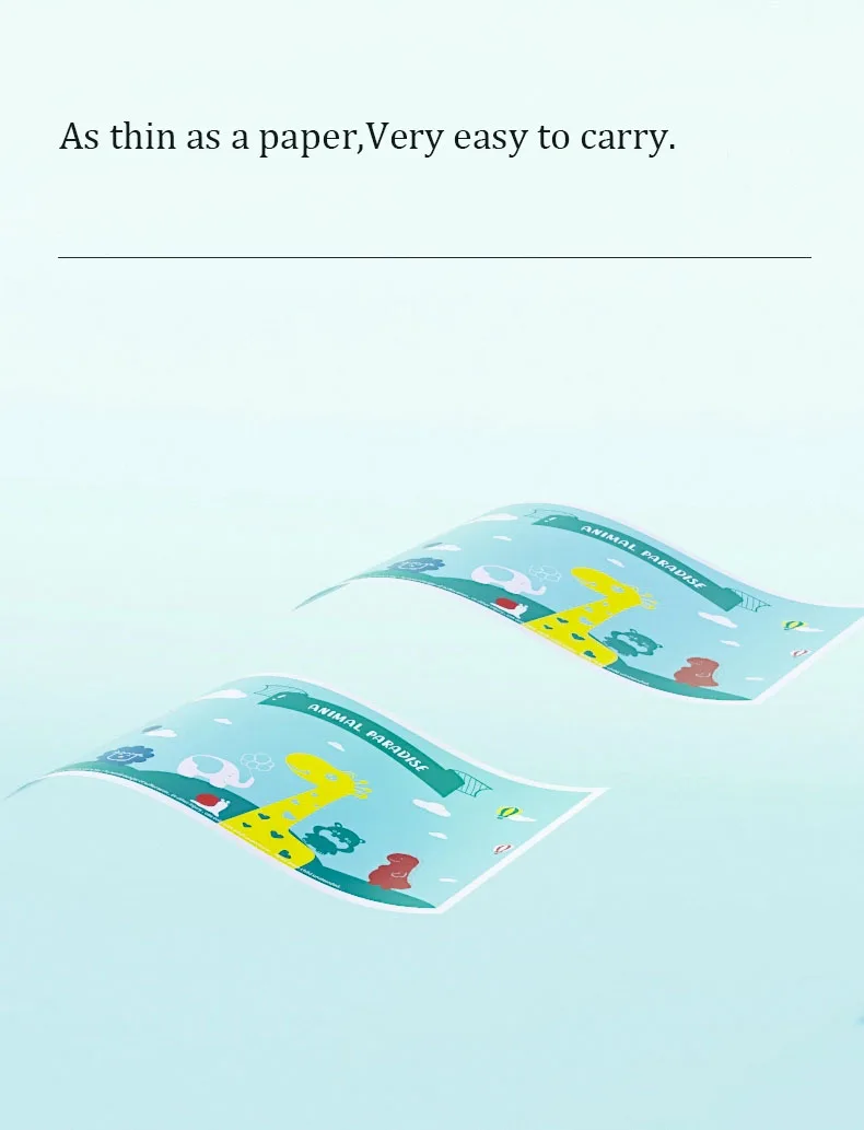 Custom Printed American Style Baby Disposable Placemats Eco-friendly Rectangle Table Mats Dining Made from Paper PE for Kids BPA